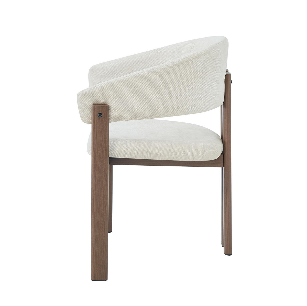 ESSZIMMERSTUHL 2er-Set mit Armlehnen Walnuss/Beige - Walnussfarben, Holz (52.5/83/61.5cm) - Meubliv