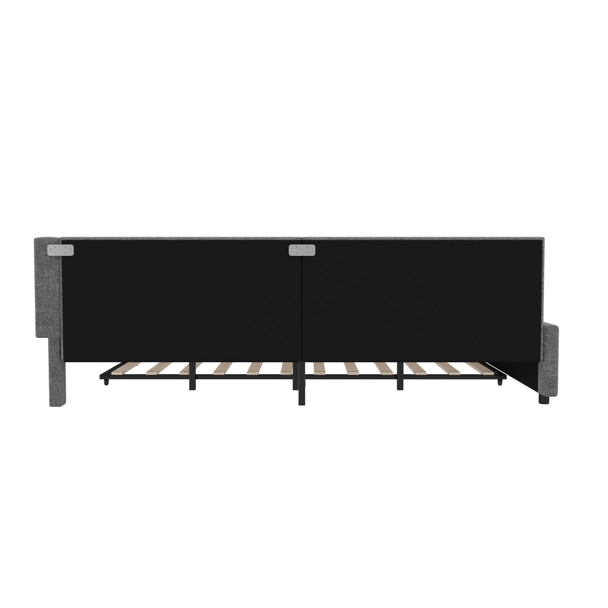 AUSZIEHBETT 140/200 cm DE-04866, mit LED in Grau - Grau, Holzwerkstoff (140/200cm) - ComfortXL