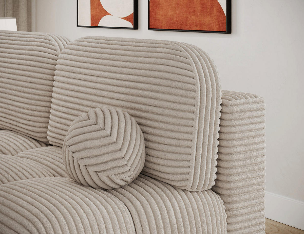 SCHLAFSOFA Nuwia mit Schlaffunktion und Bettkasten – Modernes Designsofa mit Schlafauszug und dekorativer Steppung - Weiß, Kunststoff (200/102/100cm) - Wohnideebilder