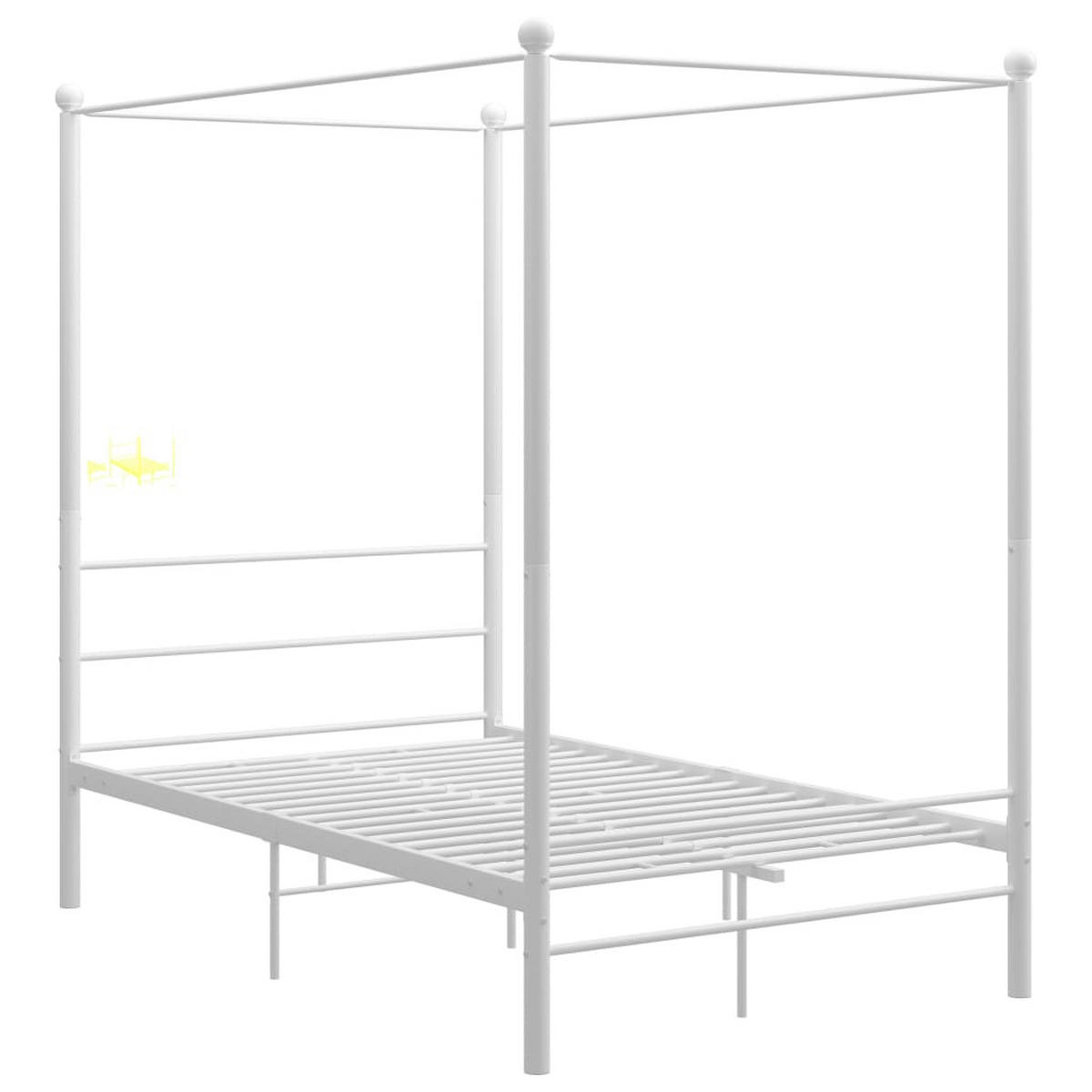 HIMMELBETT Weiss Metall 140/200 Cm - Weiß, Metall (140/200cm) - vidaXL