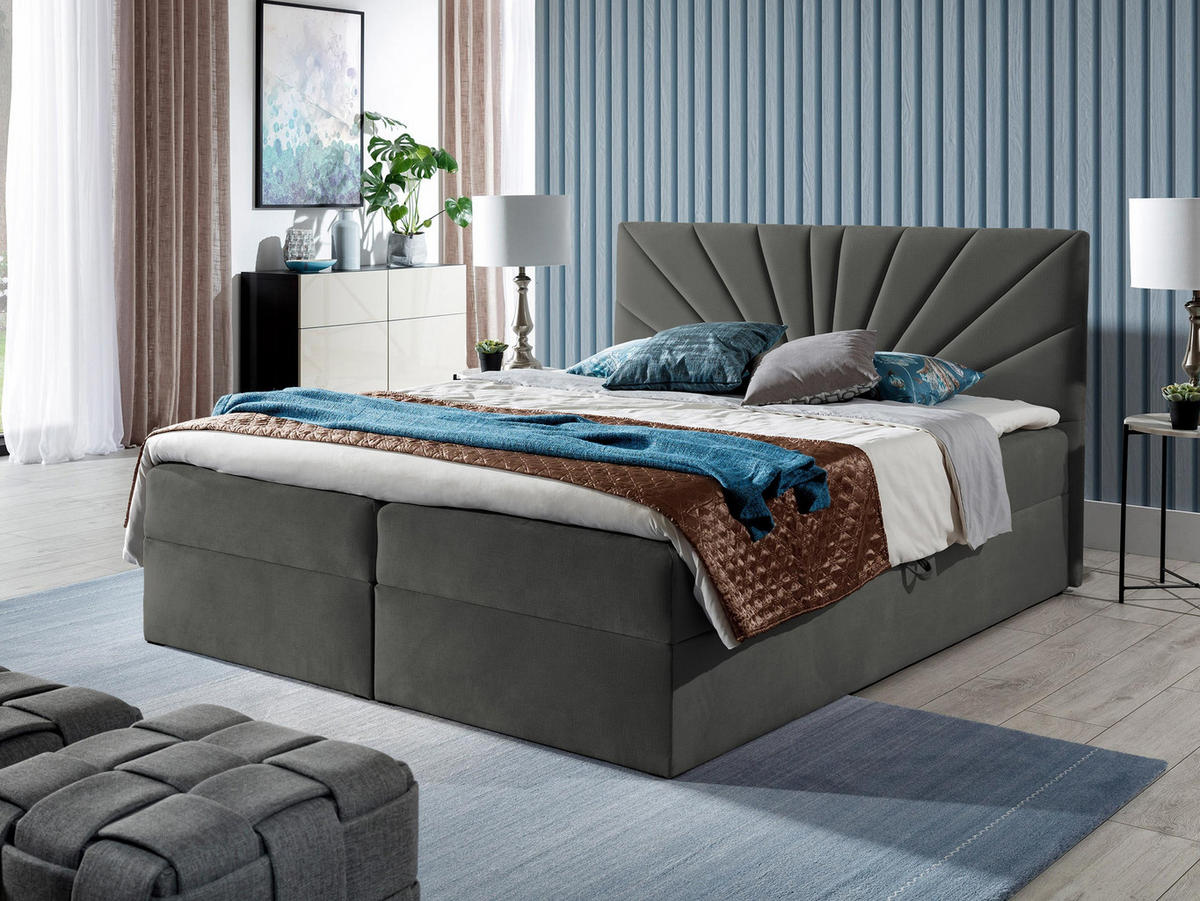 BOXBETT Top 4 - Grau, Holz (140/200cm) - MIRJAN24