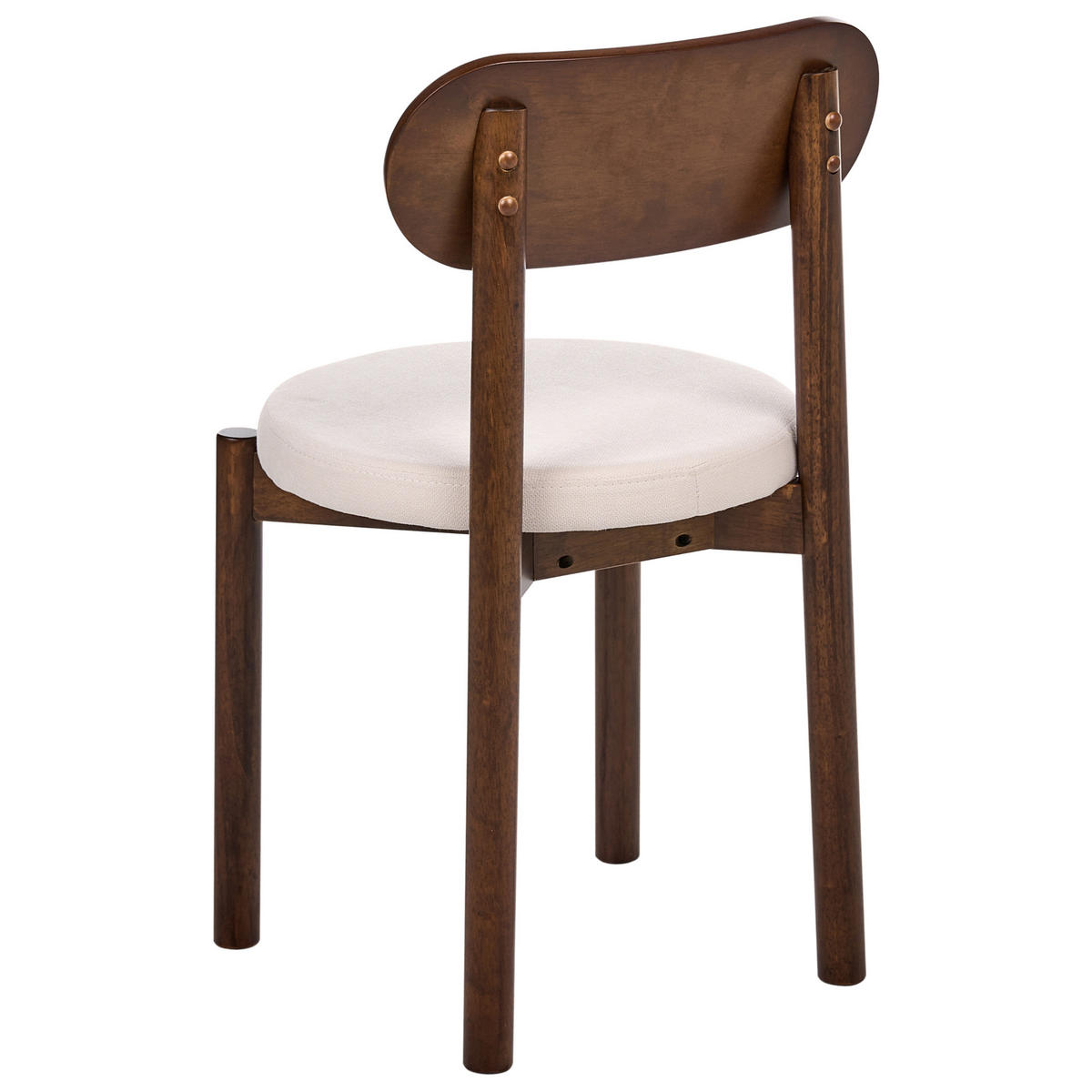 ESSZIMMERSTUHL 2er-Set Holz Braun/Hellbeige Paulina - Beige, Textil (44/79/45cm) - Beliani