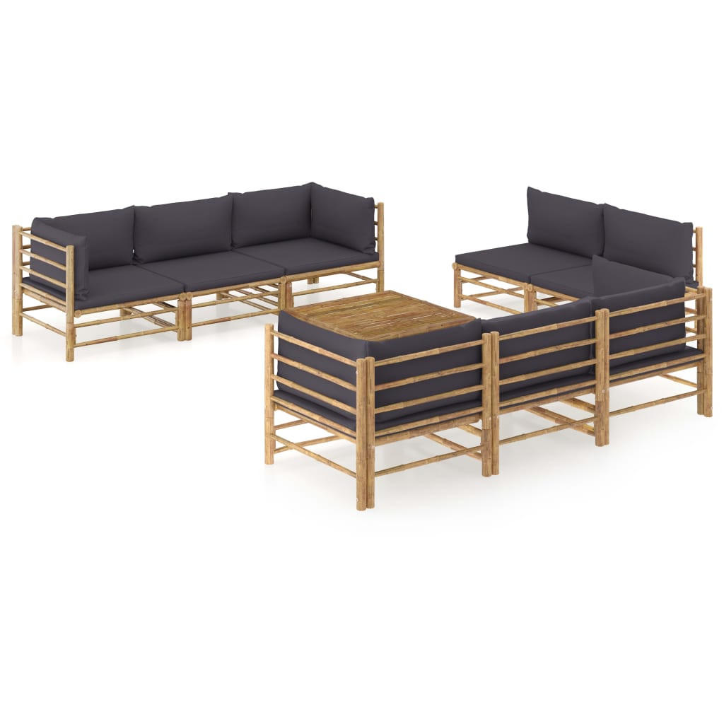GARTENSET Resch 9-teilig - Grau, Naturmaterialien - Nettlife
