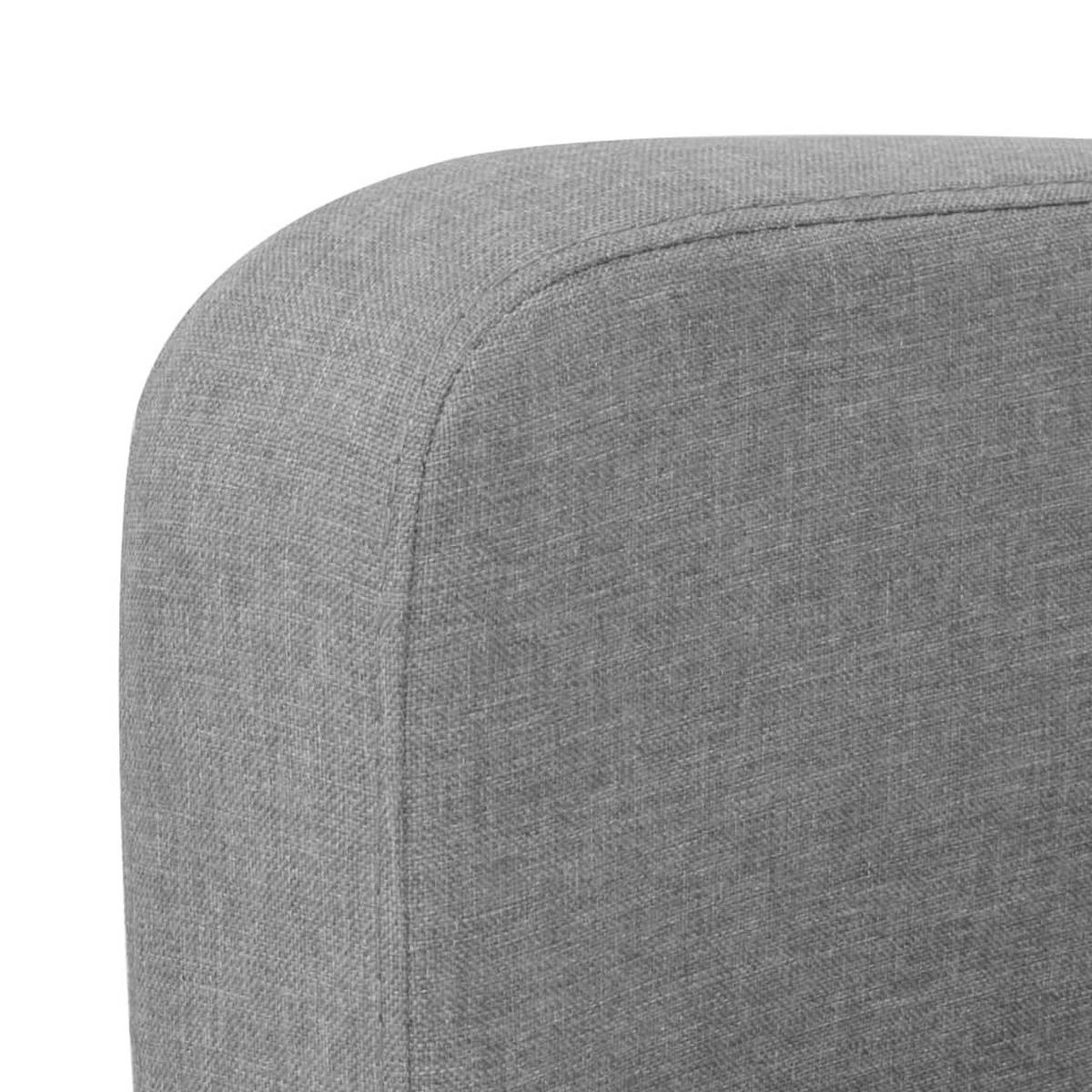 SOFA 2-Sitzer 135/65 X76 Cm Hellgrau - Hellgrau/Schwarz, Holz/Textil (135/76/65cm) - vidaXL