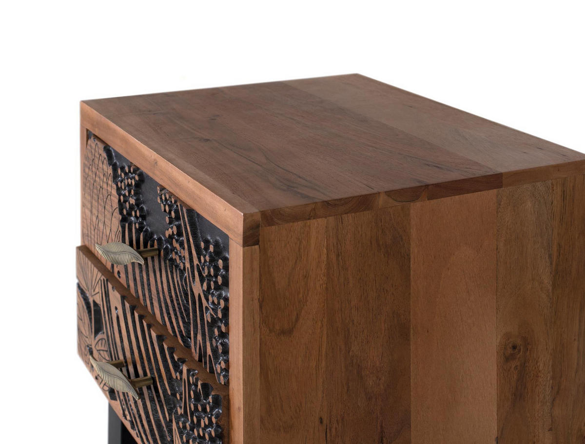 NACHTTISCH aus Akazienholz - Braun, Holz (50/56/40cm) - Giner y Colomer