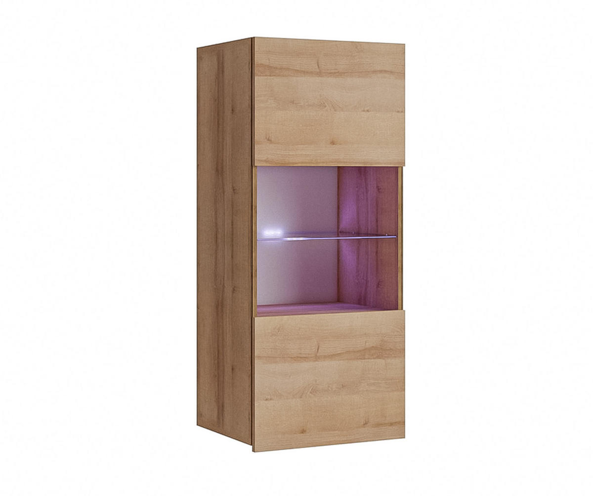WOHNWAND Kossana 11 Goldene Eiche 300/142/43 cm Design - Hellbraun, Holzwerkstoff/Kunststoff (300/142/43cm) - AX Living
