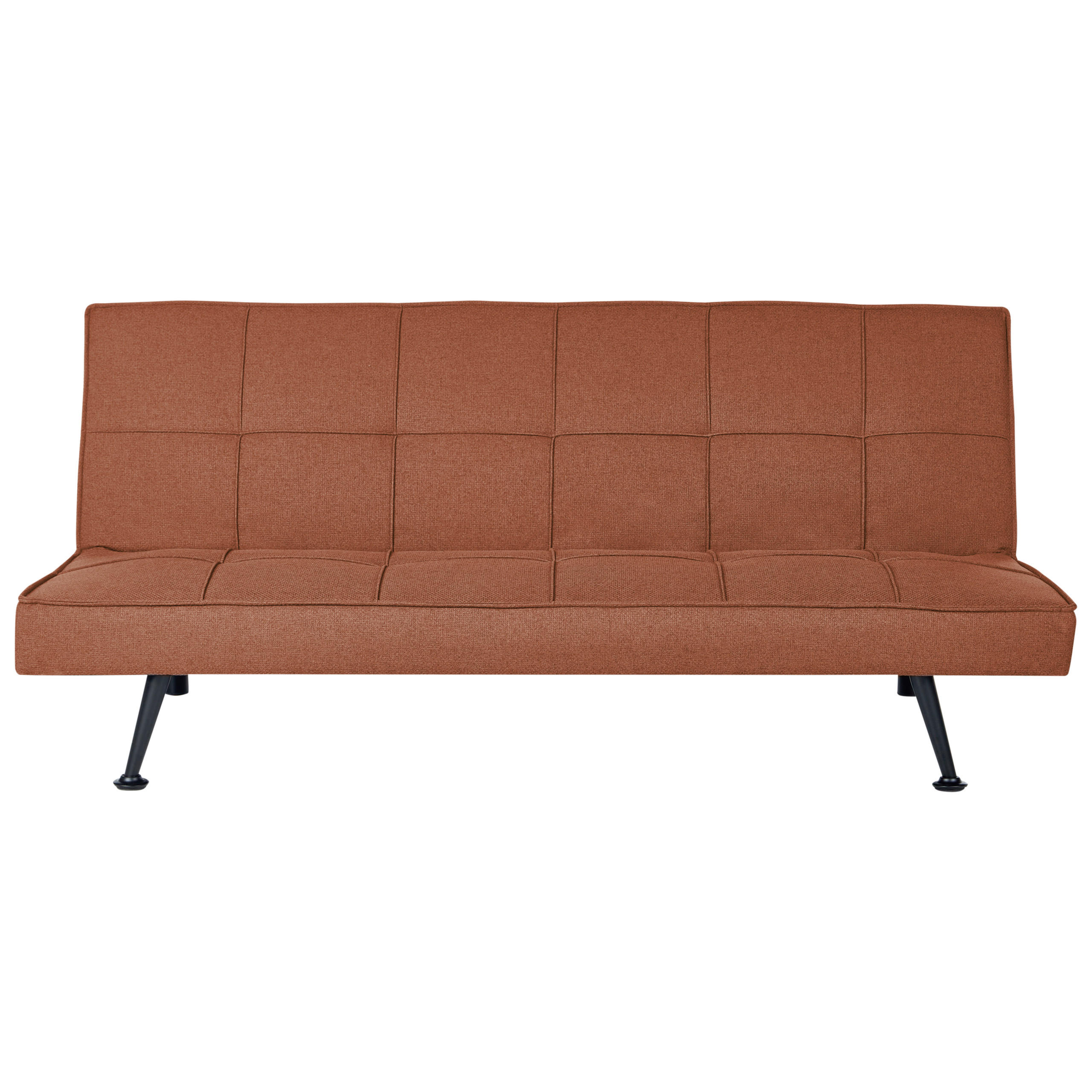 3-SITZER-SCHLAFSOFA hellrot Hasle - Rot/Schwarz, Textil (168/77/88cm) - Beliani