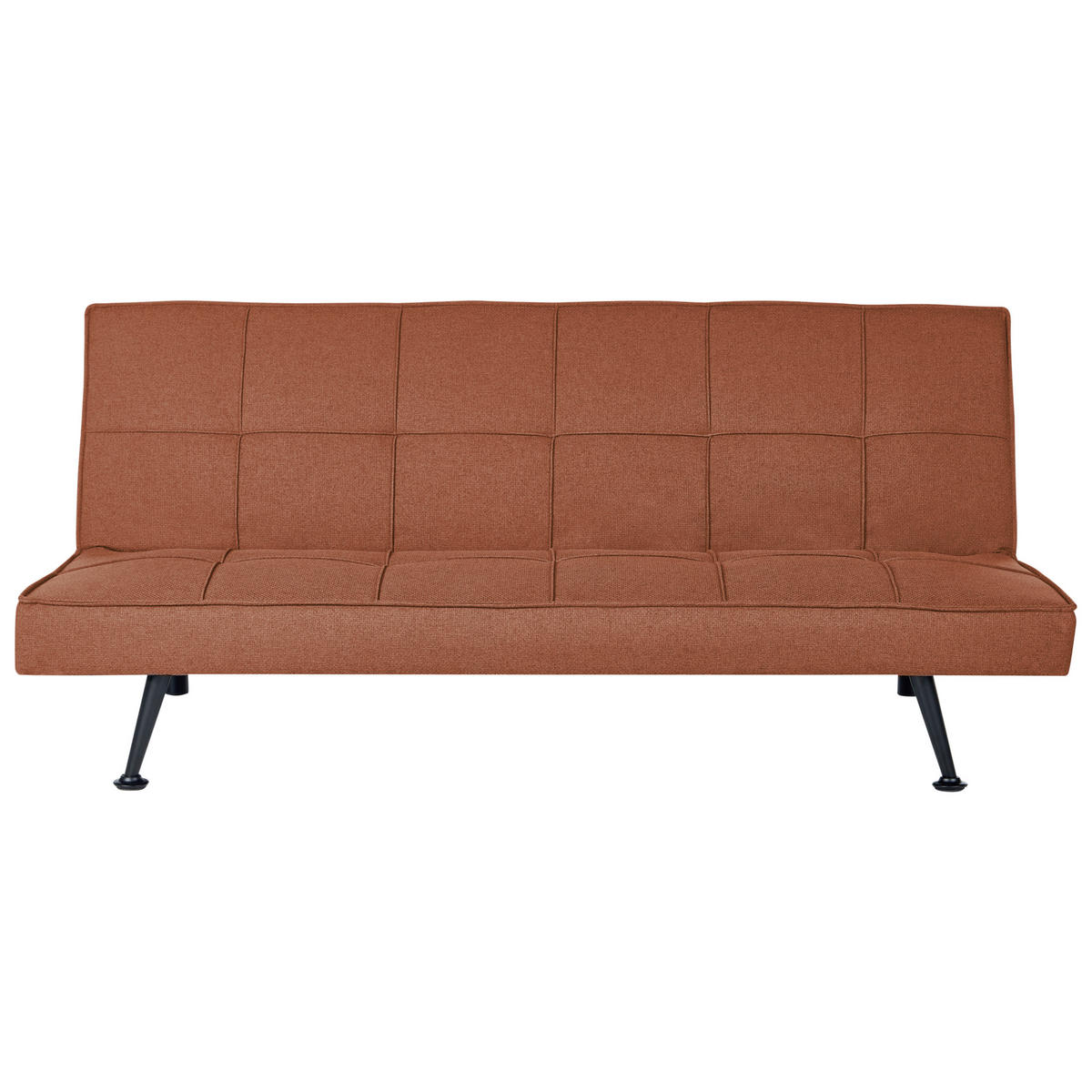 3-SITZER-SCHLAFSOFA hellrot Hasle - Rot/Schwarz, Textil (168/77/88cm) - Beliani