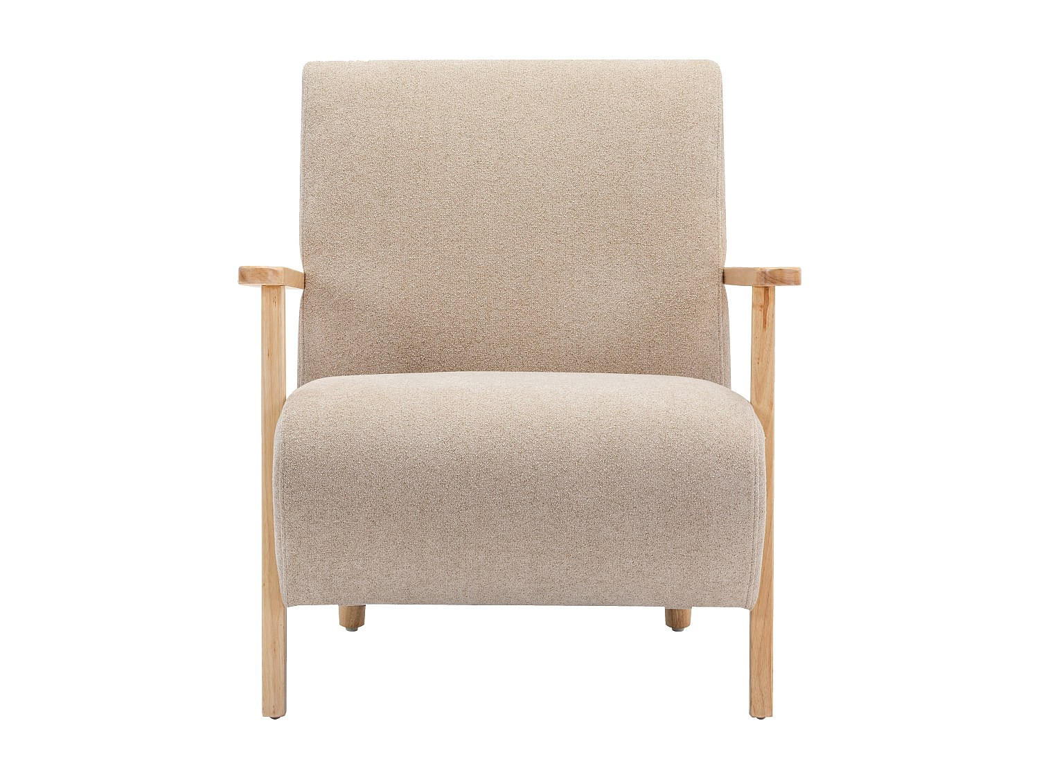 SESSEL mit gerader Rückenlehne - 1 Person - Stoff - Beige - - Beige, Textil (70/81/82cm) - Vente-Unique