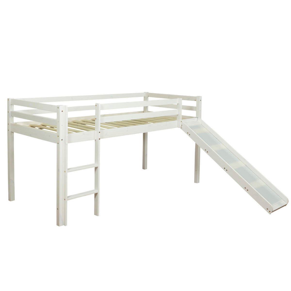 HOCHBETT mit Rutsche 90/200 cm Schwarz - Schwarz/Weiß, Holz (90/200cm) - Homestyle4u