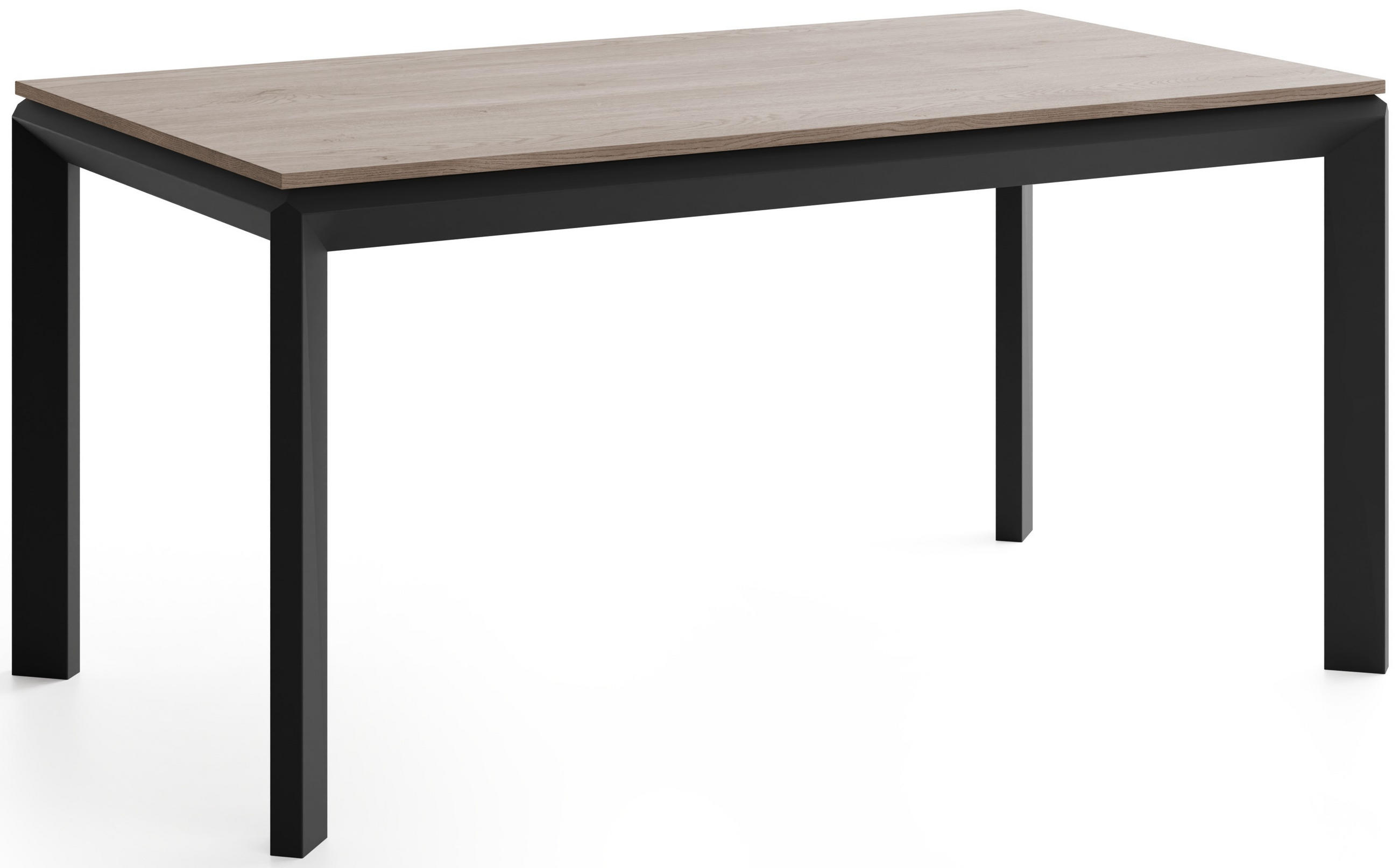 ESSTISCH Elan rechteckig ausziehbar verlängerbar mit Schwarzen Metallbeinen, Eiche Braun 180-270/90/76 cm - Eichefarben/Schwarz, Holzwerkstoff/Metall (90/270/76cm) - WFL GROUP