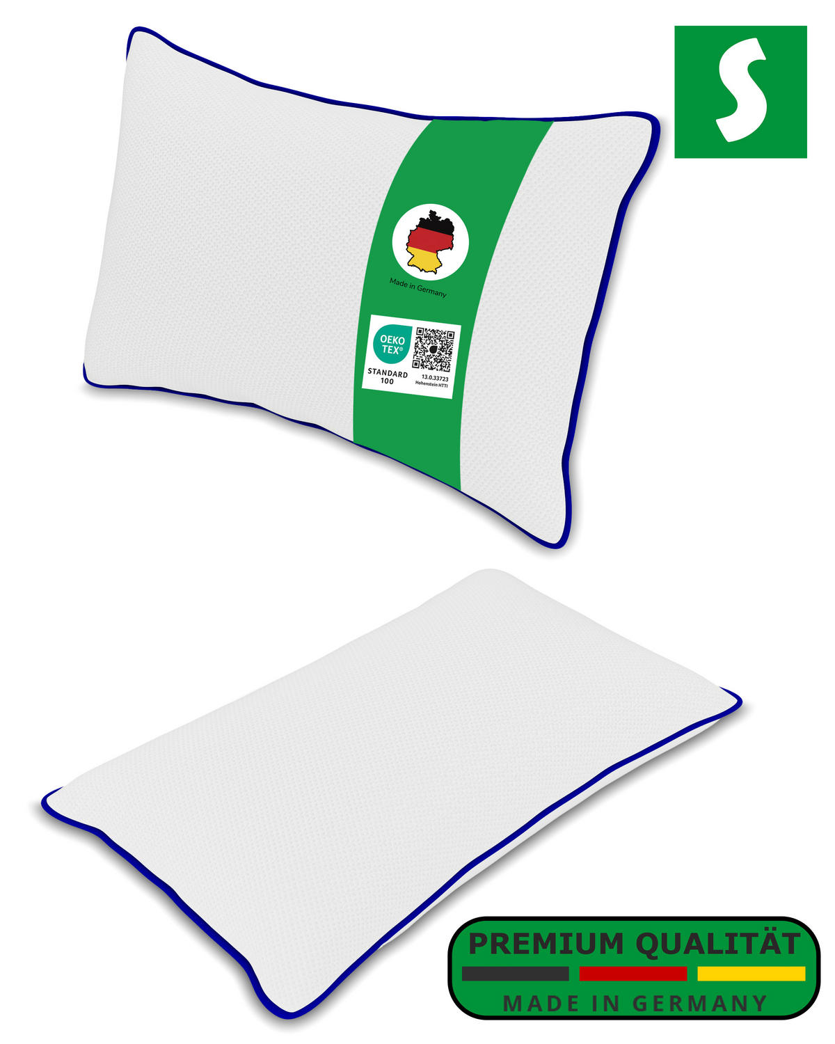 NACKENISSEN Memory Foam Kissen 40x80 - Weiß, Textil (40/80cm) - Schlaftroll