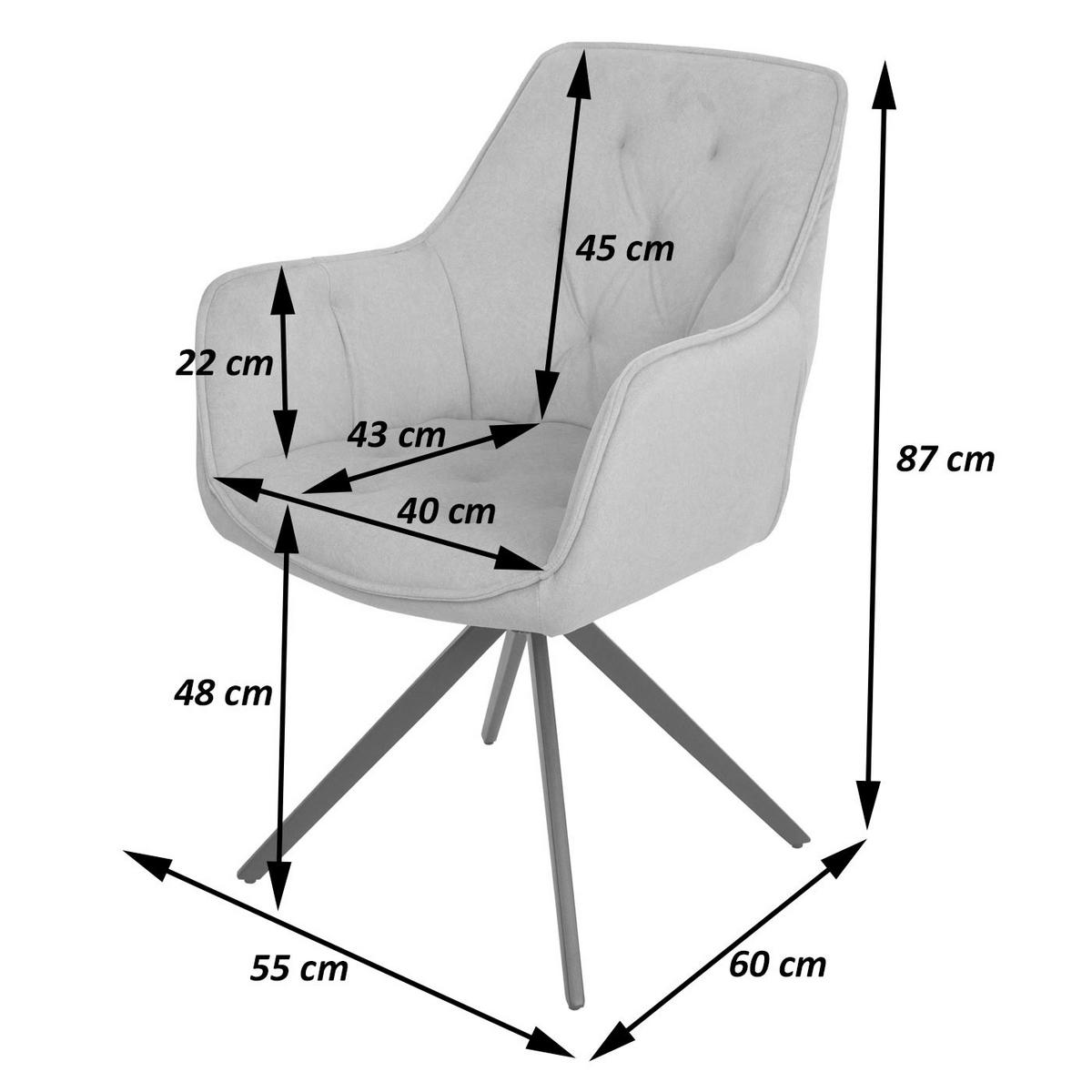 ESSZIMMERSTUHL Braun 6er-Set - Braun, Textil (55/87/60cm) - MCW