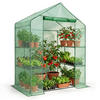 MINI Gewächshaus in Hausform, Grün, 143x73x195 cm - Grün, Metall (143/195/73cm) - Akord