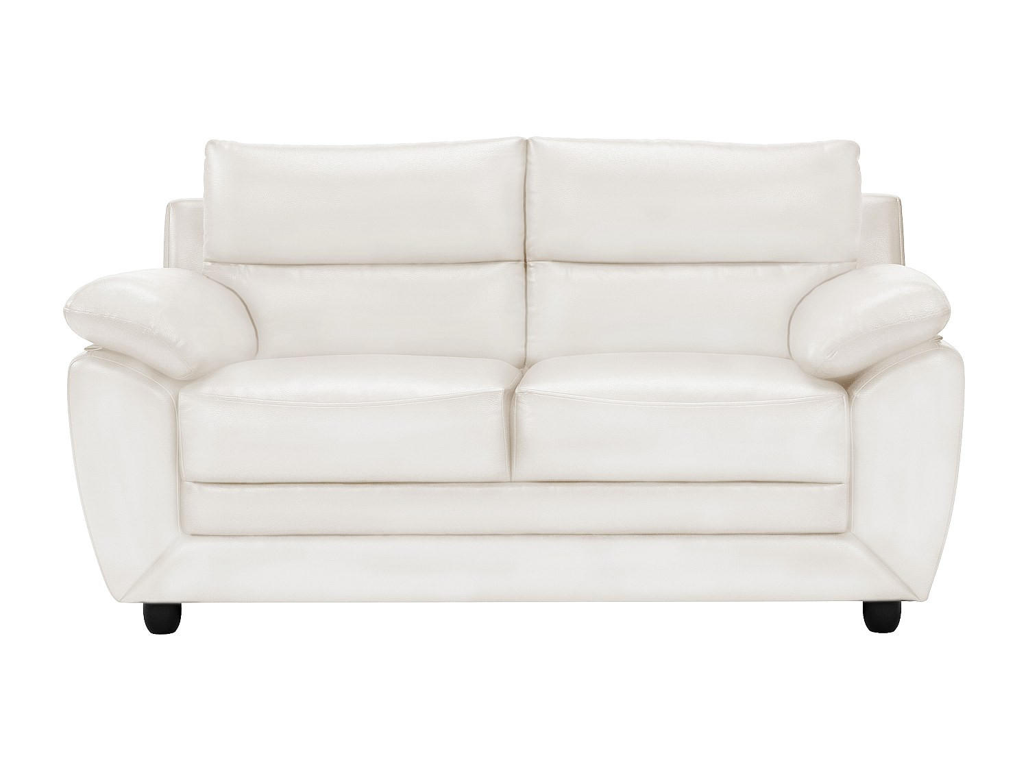 SOFA ohne Schlafmöglichkeit - 2 Personen - Kunstleder - Weiß - - Weiß, Leder (163/88/82cm) - Vente-Unique