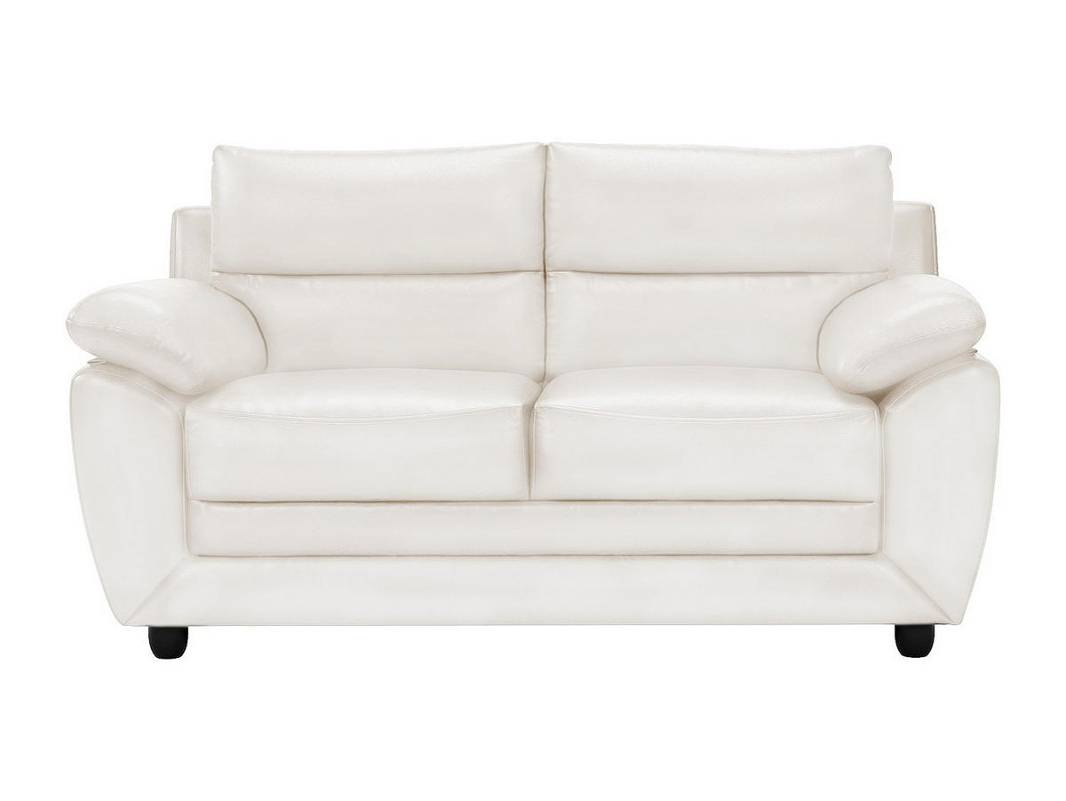 SOFA 2-Sitzer - Kunstleder - Weiß - MANOA - Weiß, Leder (163/88/82cm) - Vente-Unique