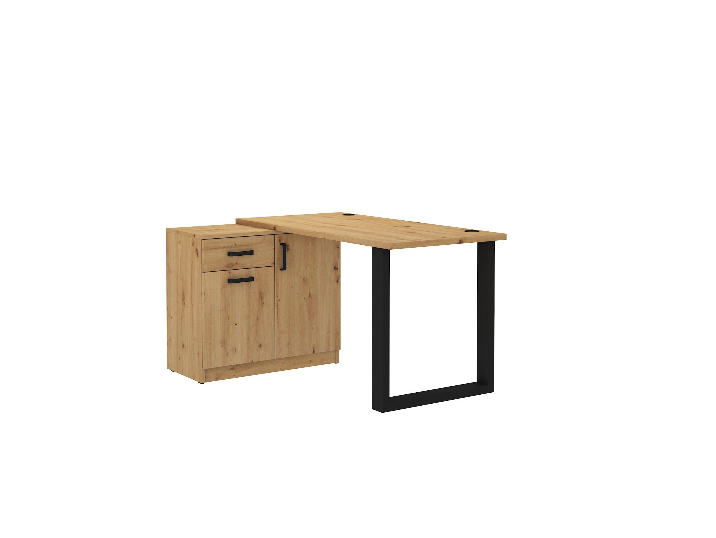 SCHREIBTISCH MALTESA 138x67x75,3 cm Bürotisch Computertisch, Eiche Artisan - Eiche Artisan, Holzwerkstoff (67/138/75.3cm) - MASSENO