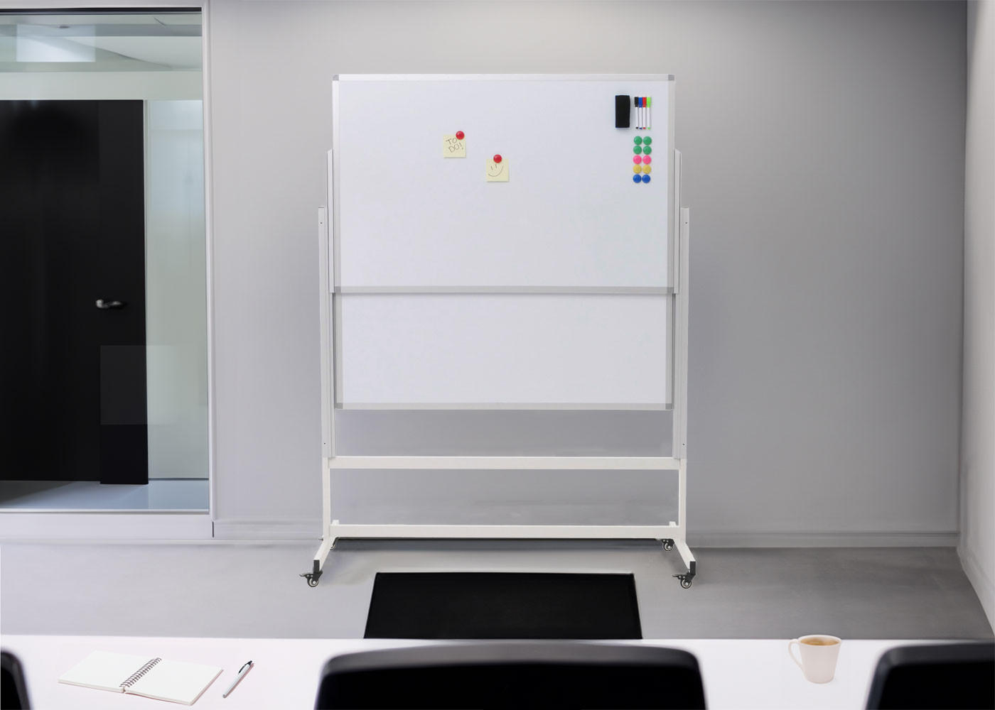 WHITEBOARD Weiß - Weiß, Metall (127/184/56cm) - MCW