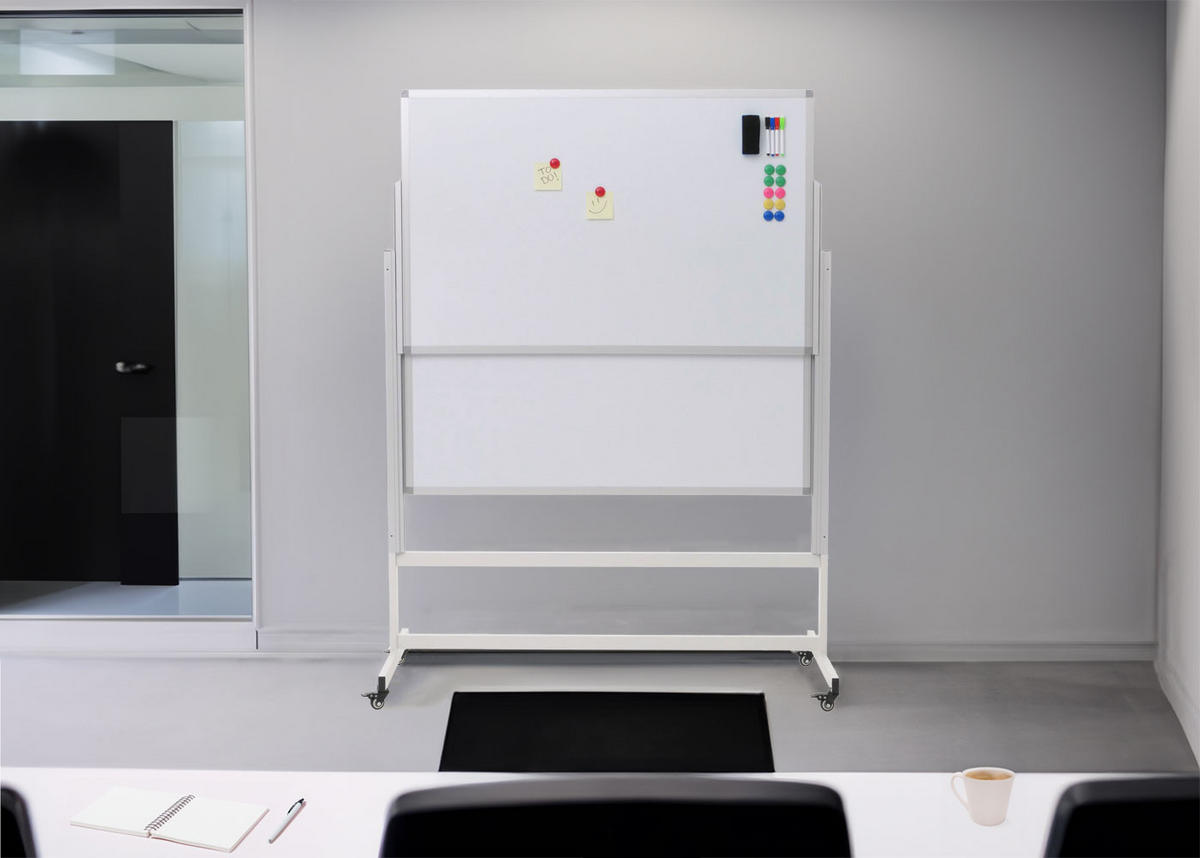 WHITEBOARD Weiß - Weiß, Metall (127/184/56cm) - MCW