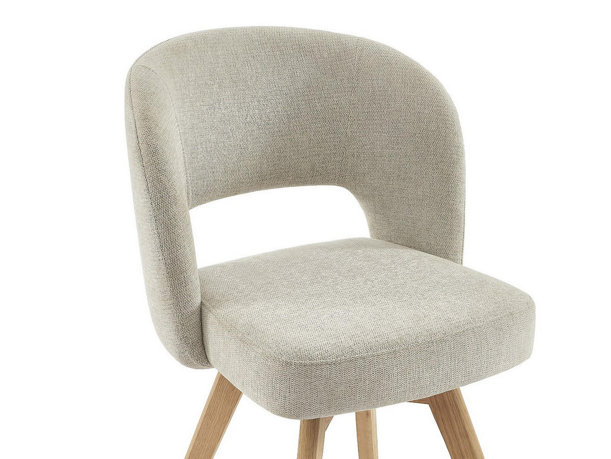 STUHL - 54 x 60.5 - stoff - cremefarben Gustavy - Creme, Textil (54/79/60.5cm) - Vente-Unique