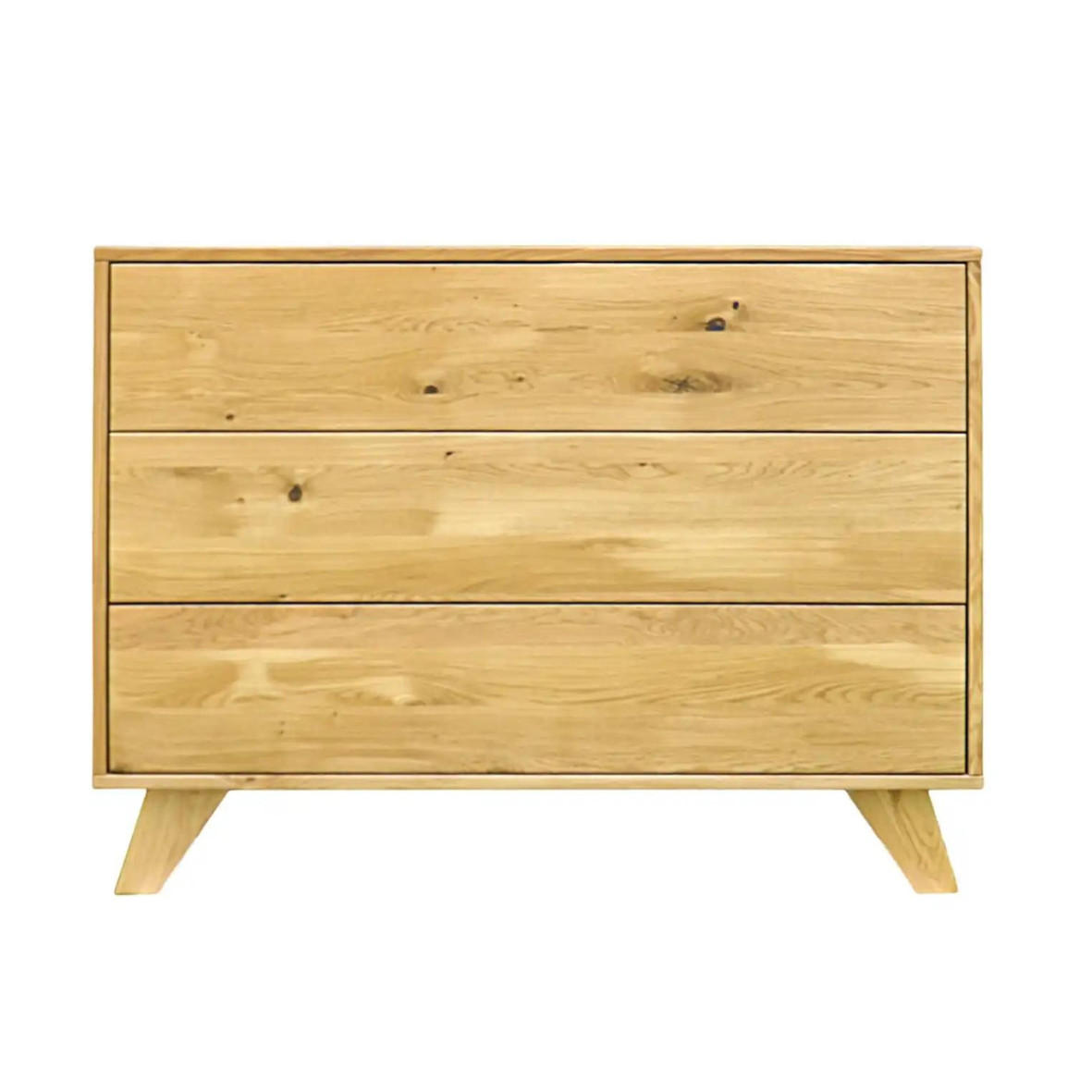 KOMMODE mit Schubladen aus Eichenholz NESS - Eichefarben, Holz (120/90/45cm) - Rawood Furniture