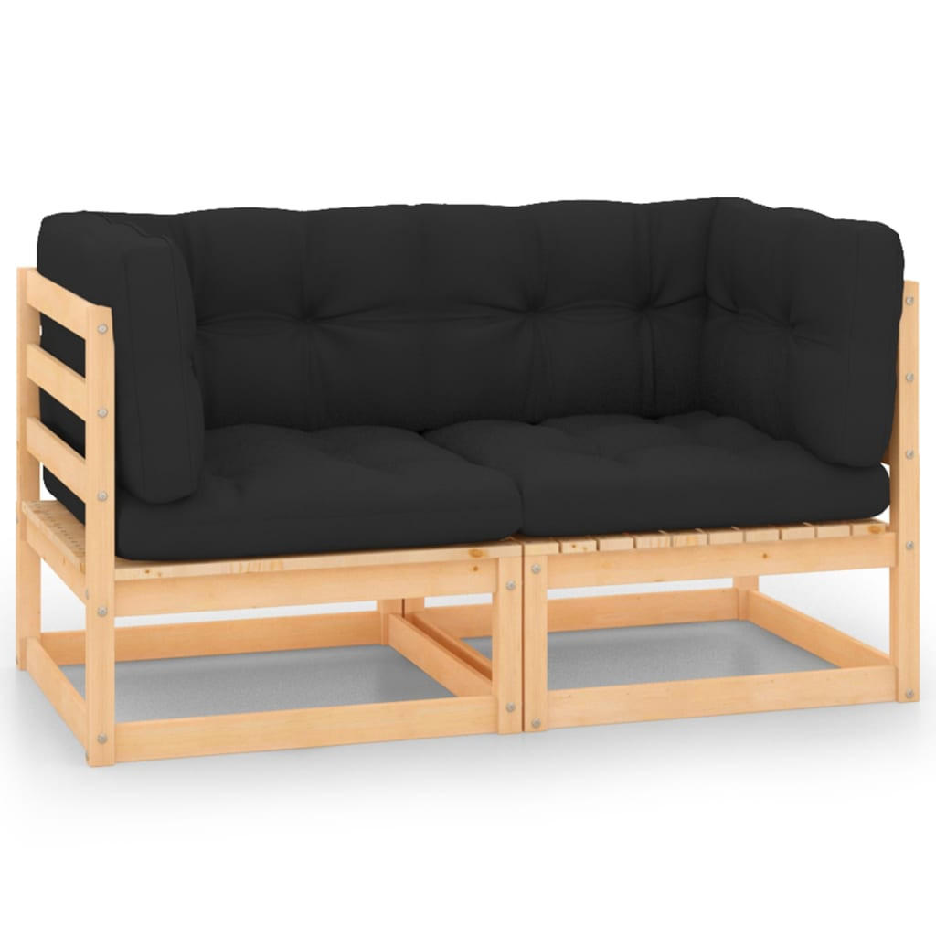 GARTENSOFA WYZEJ 70/67/70 cm （2-SITZER） - Anthrazit, Holz (70/67/70cm) - ZMH