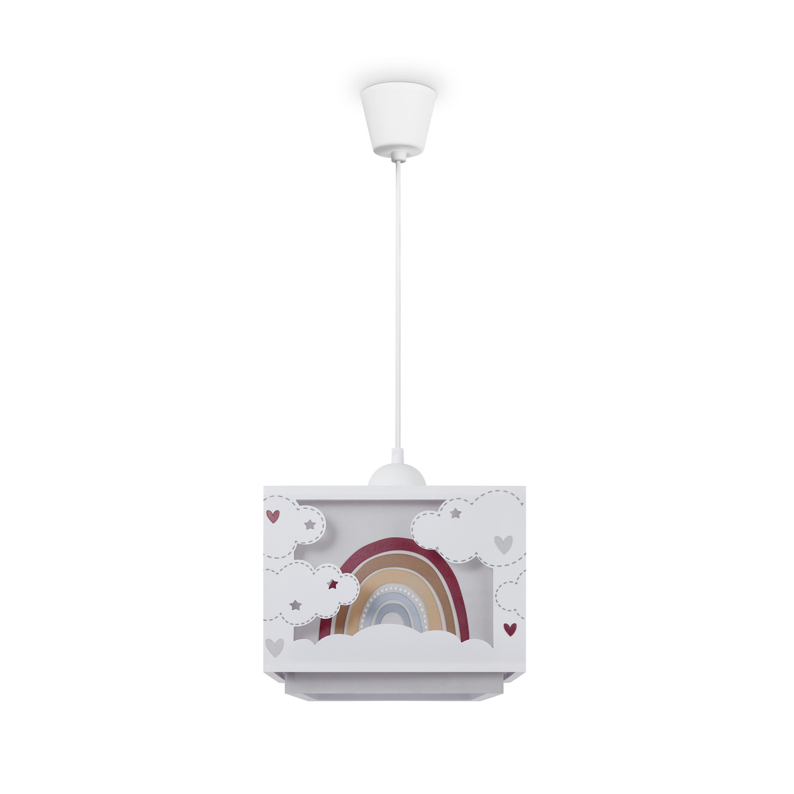 PENDELLEUCHTE Greta Pd Rainbow - Beige, Kunststoff (24/24/24.9cm) - Paco Home