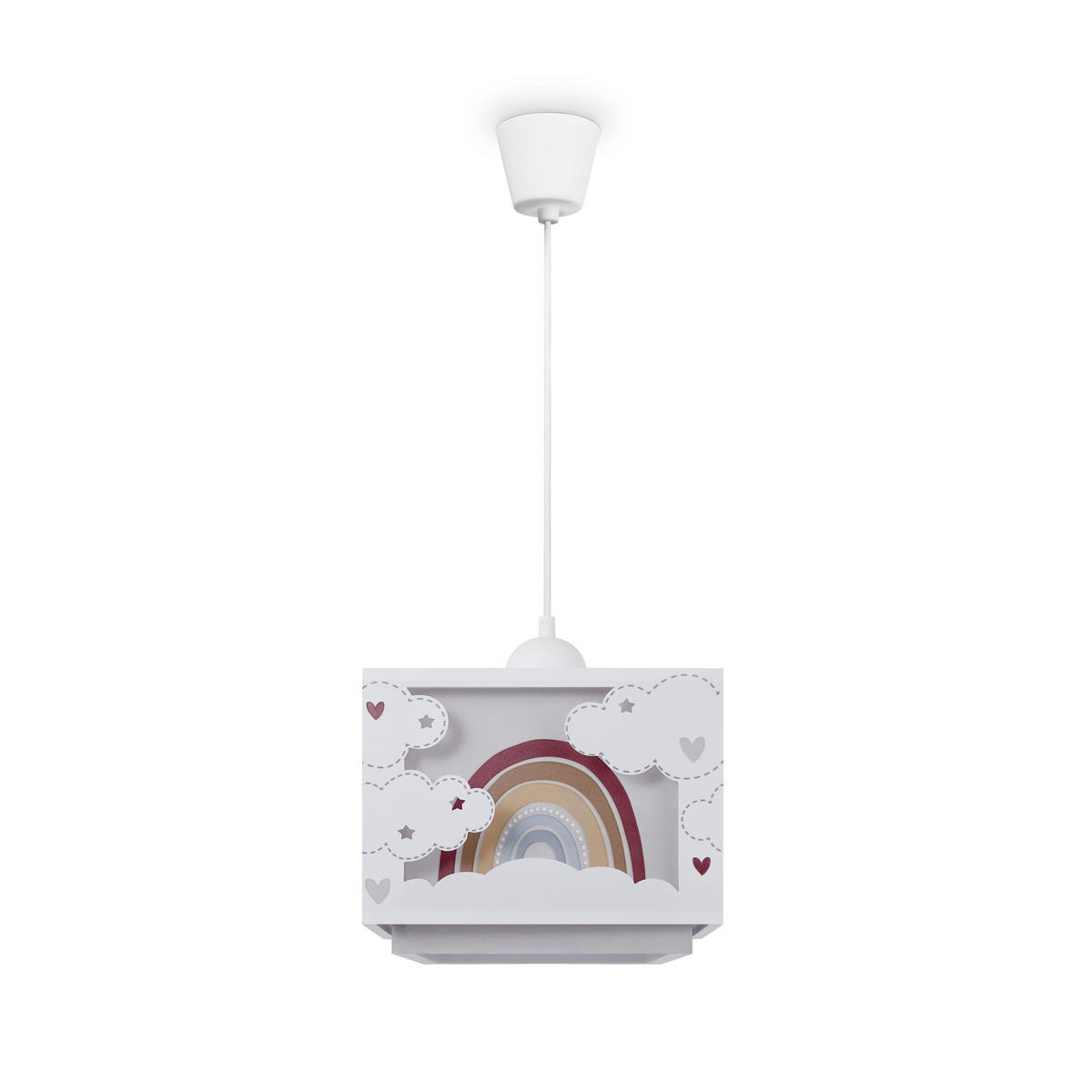 PENDELLEUCHTE Greta Pd Rainbow - Beige, Kunststoff (24/24/24.9cm) - Paco Home
