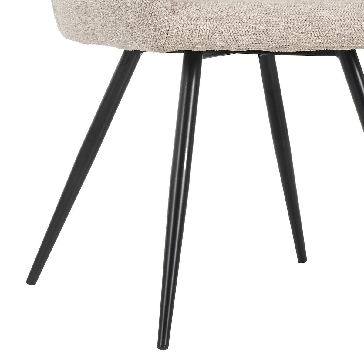 ARMLEHNENSTUHL - 2er-Set - Grau, Textil/Metall (56/82/63cm) - home24