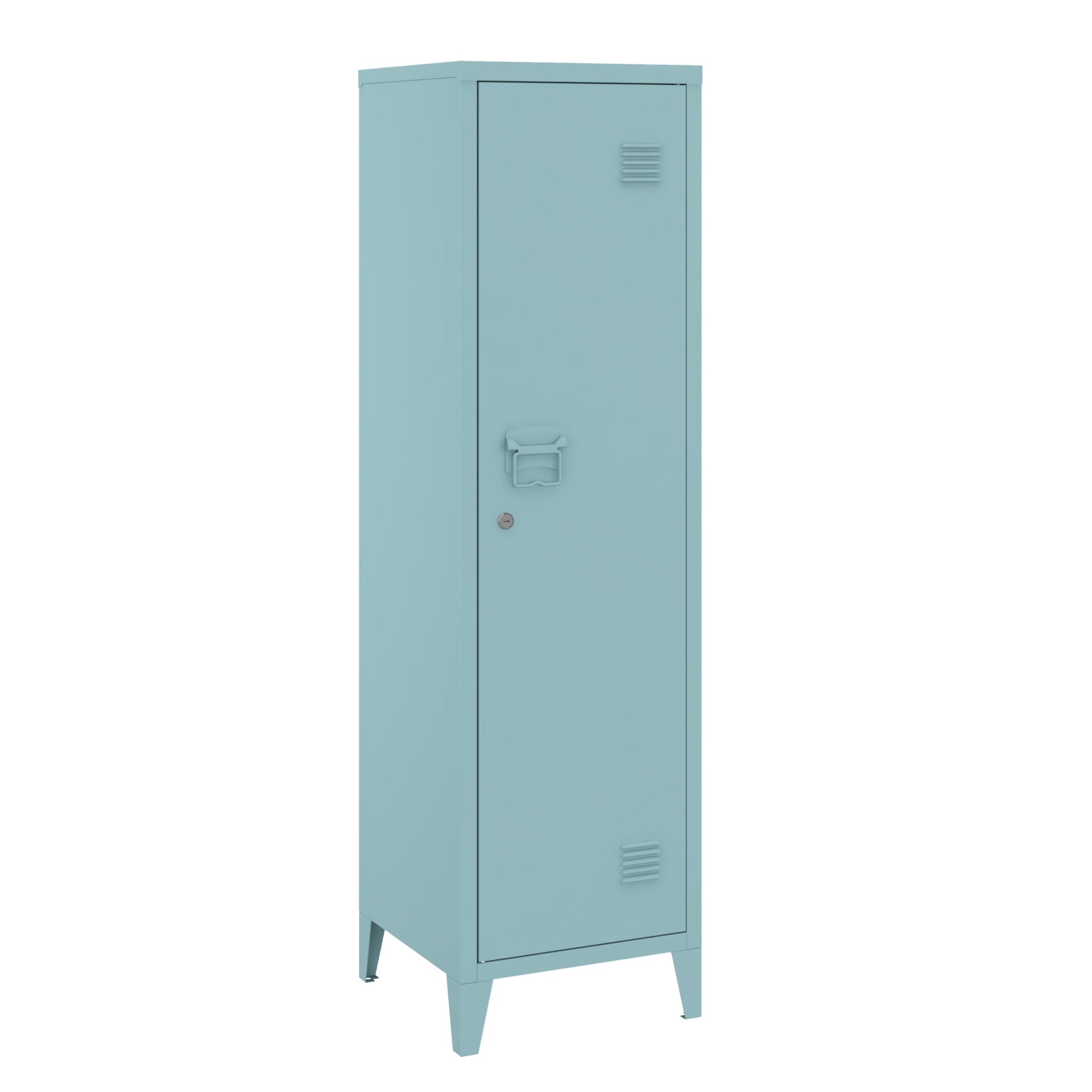 EINZELSPIND Kurikka - Blau, Metall (38/137/38cm) - [en.casa]