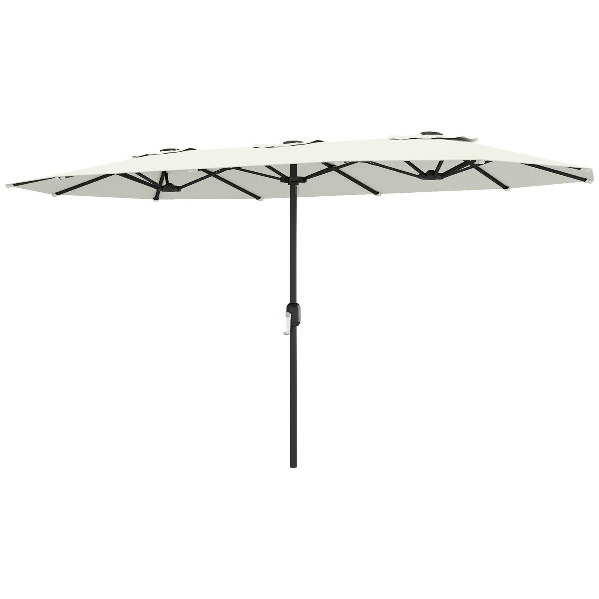 DOPPELSONNENSCHIRM Creme 4,6 m - Creme, Metall (459/266cm) - PANGIVO