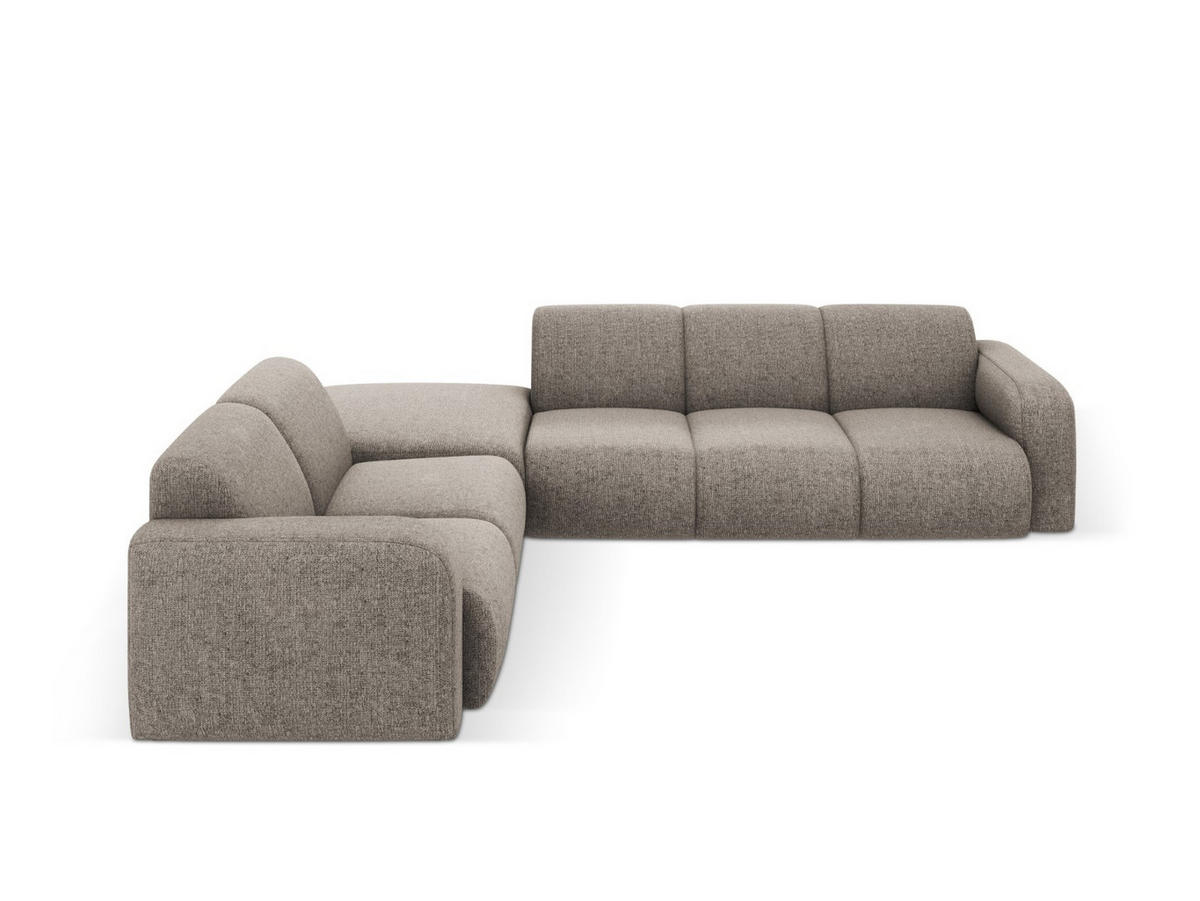 ECKSOFA links Molino aus Chenille-Stoff grau 6 Sitzplätze - Grau, Textil (250/315cm) - Micadoni