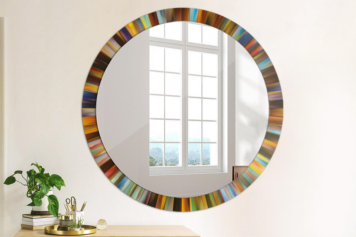 SPIEGEL Ø100 cm Rund mit Aufdruck - Multicolor, Glas (100/100/0.4cm) - TULUP