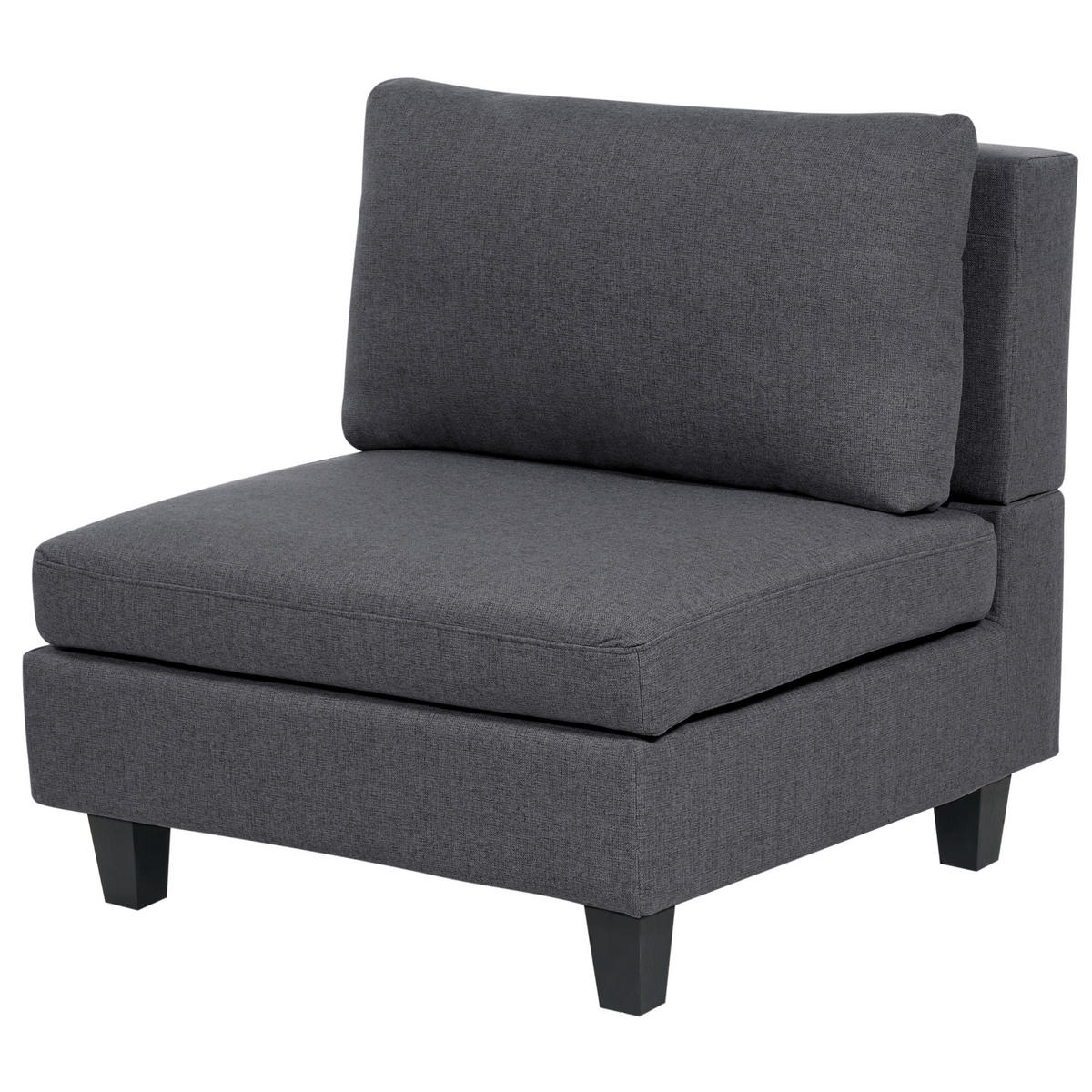 MODULÁRNÍ POHOVKA 5-místná Tvar U Tmavě šedá Látka Unstad - tmavě šedá, textil (228/72/76cm) - Beliani