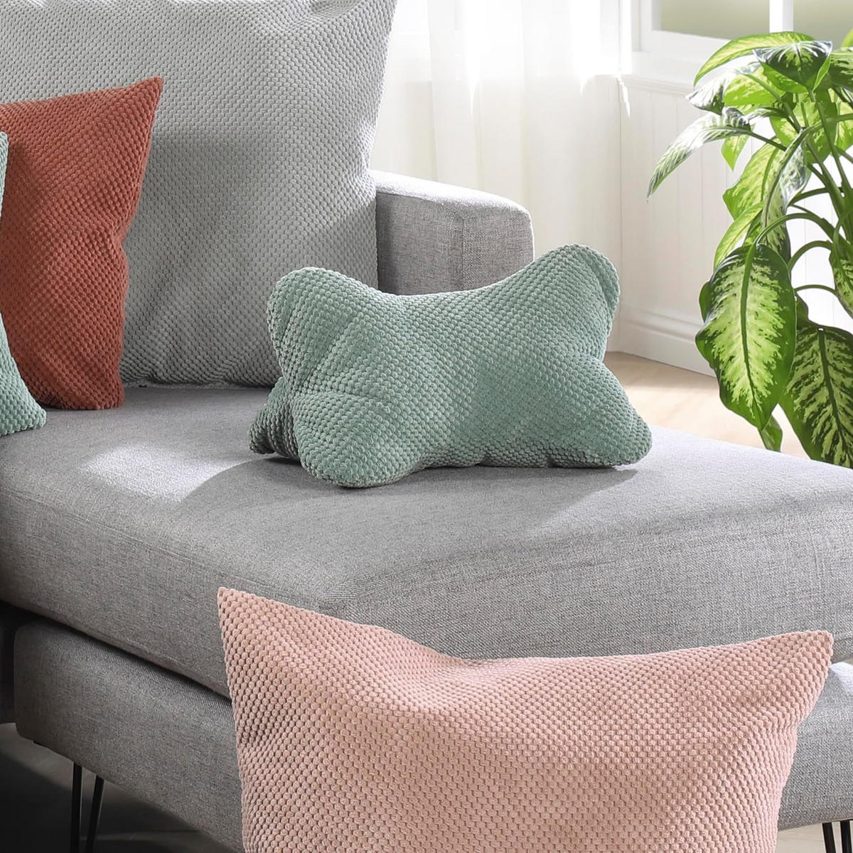 LESEKISSEN Sven Ambiente 40x25cm Senf - Gelb, Textil (40/25cm) - Ambiente Trendlife by Gözze
