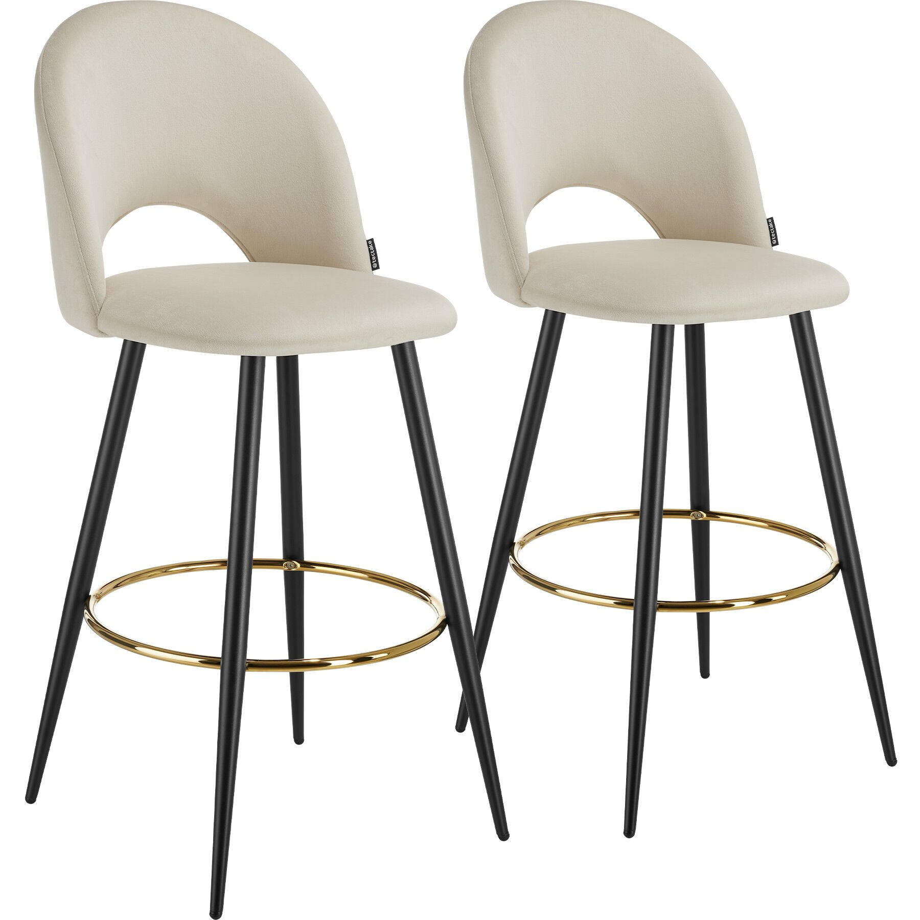 BARSTUHL Sachel,49 x 58 x 110 cm, Belastbarkeit 120 kg,creme/schwarz - Creme/Schwarz, Kunststoff (49/110/58cm) - tectake