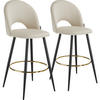 BARSTUHL Sachel,49 x 58 x 110 cm, Belastbarkeit 120 kg,creme/schwarz - Creme/Schwarz, Kunststoff (49/110/58cm) - tectake