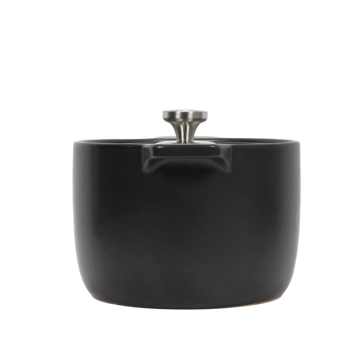 BACKTOPF mit Deckel Ø 20 cm - Schwarz, Keramik (26.5/18/21.5cm)