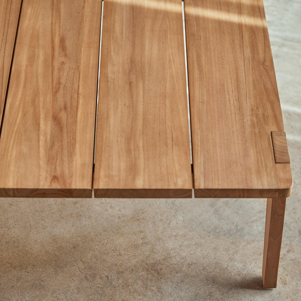 GARTEN-COUCHTISCH Olia Hellbraun aus Teak - Hellbraun, Holz (80/150/35cm) - Tikamoon