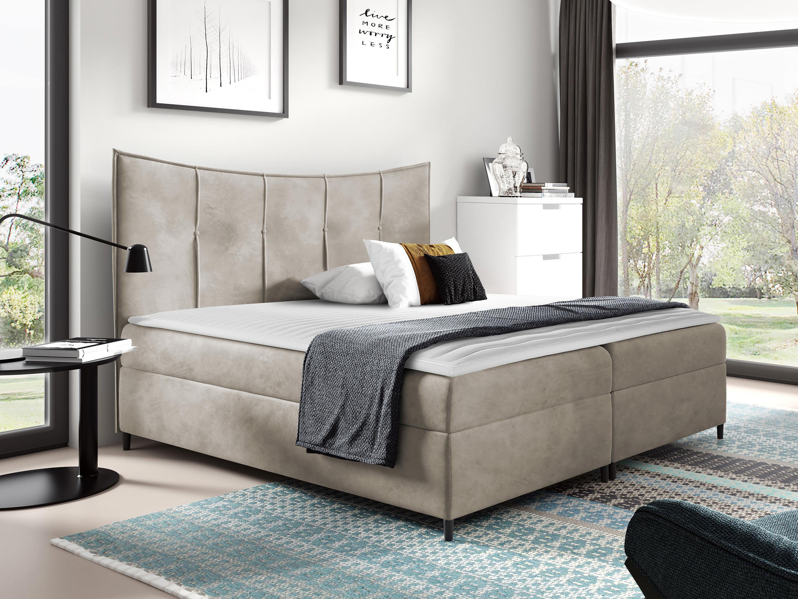 BOXBETT Bergamo - Sahara, Holz (120/200cm) - MIRJAN24