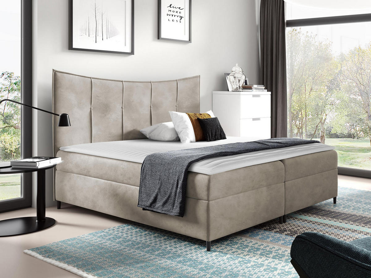 BOXBETT Bergamo - Sahara, Holz (140/200cm) - MIRJAN24
