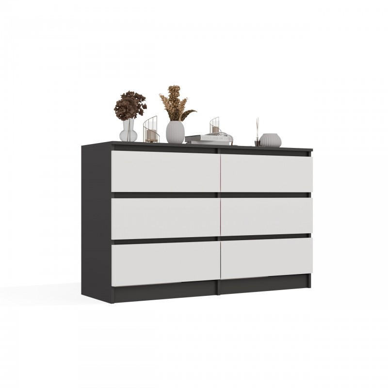 RAUMHIRSCH FURNITURE KOMODA antracitová, bílá 120/75/30