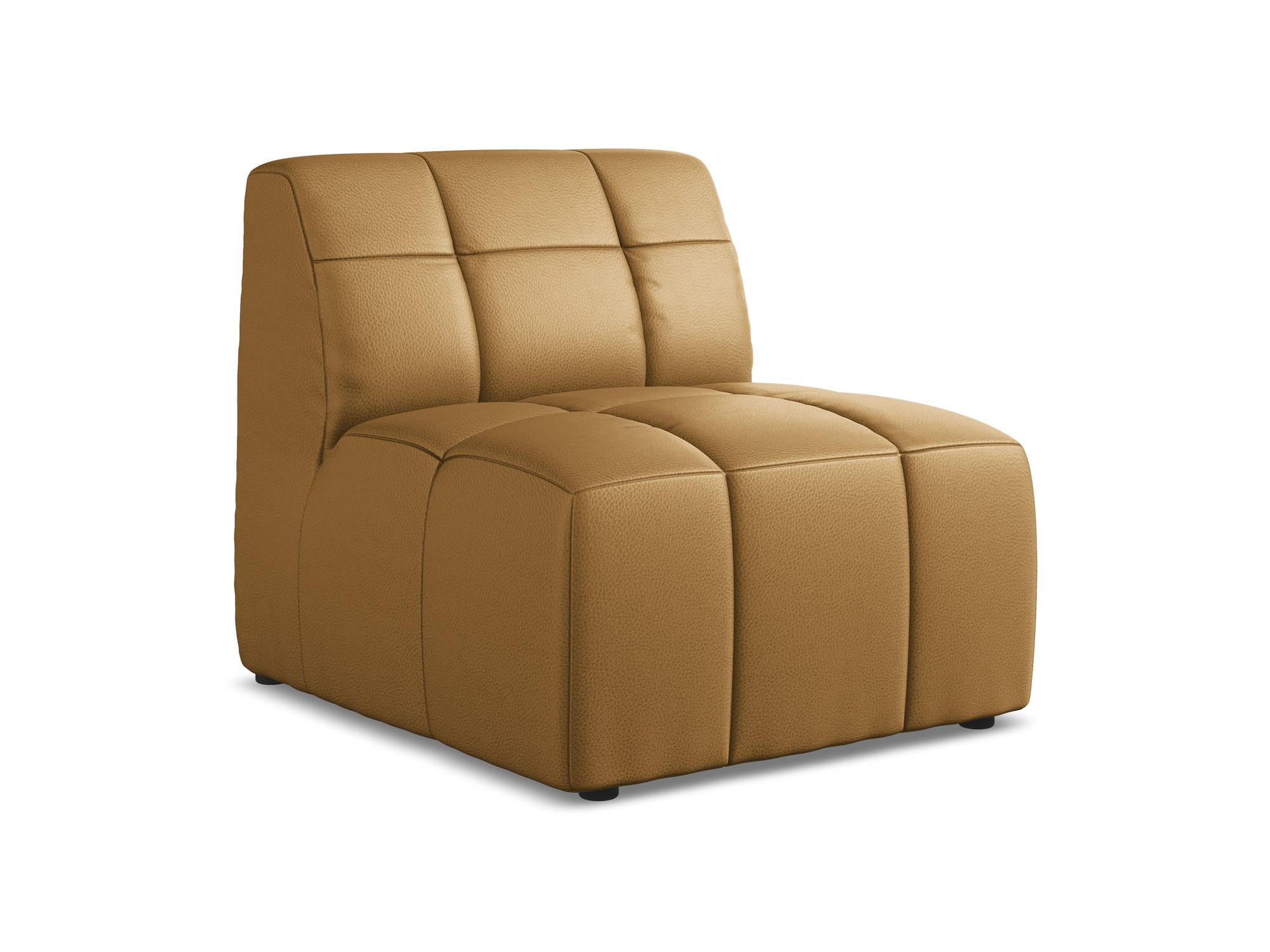SOFAELEMENT Kunstleder Braun - Cognac/Schwarz, Holzwerkstoff/Kunststoff (75/77/90cm) - Makamii