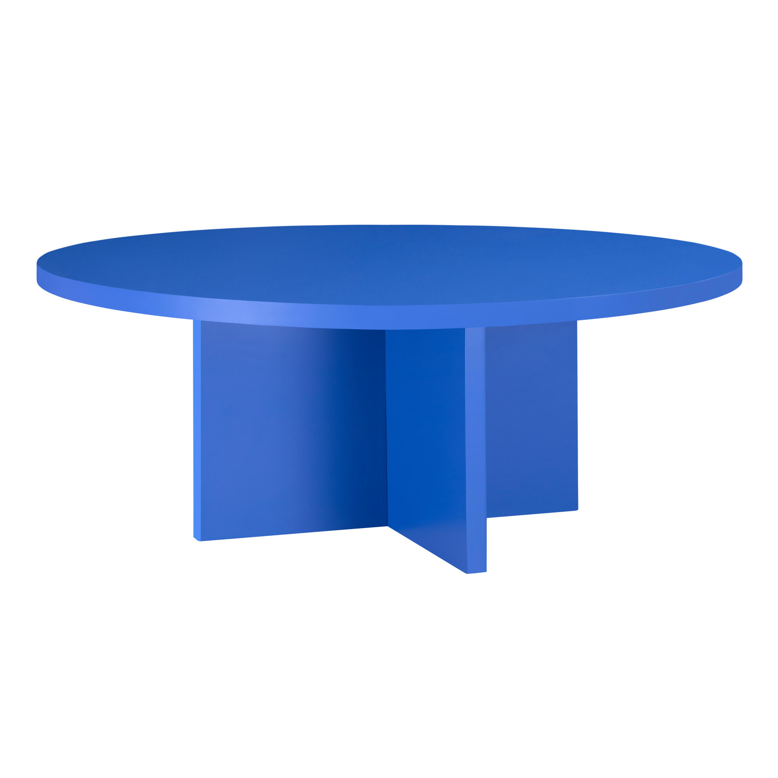 COUCHTISCH Runder, mit laminiertem 3 cm stark, Blau Preußen, 100 cm - Blau, Holzwerkstoff (100/100/42cm) - RNT By Really Nice Things