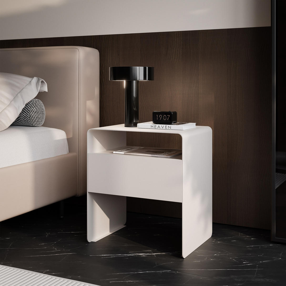 NACHTSCHRANK BOHO mit Schublade, 45/35/50 cm, Kaschmir - Kaschmir, Metall (45/50/35cm) - Idohome