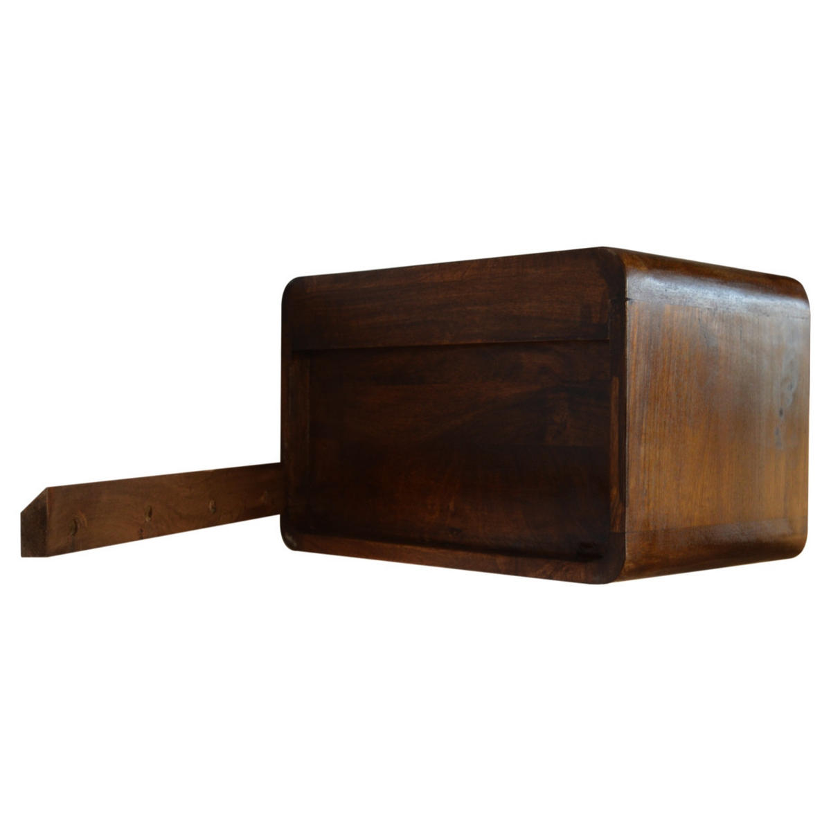 NACHTTISCH wandmontierbar mit Kastanienfinish - Messingfarben/Braun, Holz/Metall (45/25/32cm) - Artisan Furniture