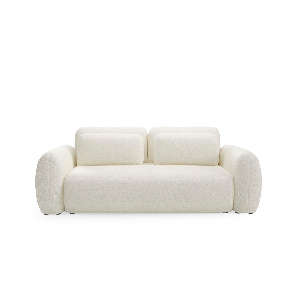 SOFA Carmela 3 Sitzplätze Weiß - Weiß, Holz (266/95/121cm) - Petits-meubles