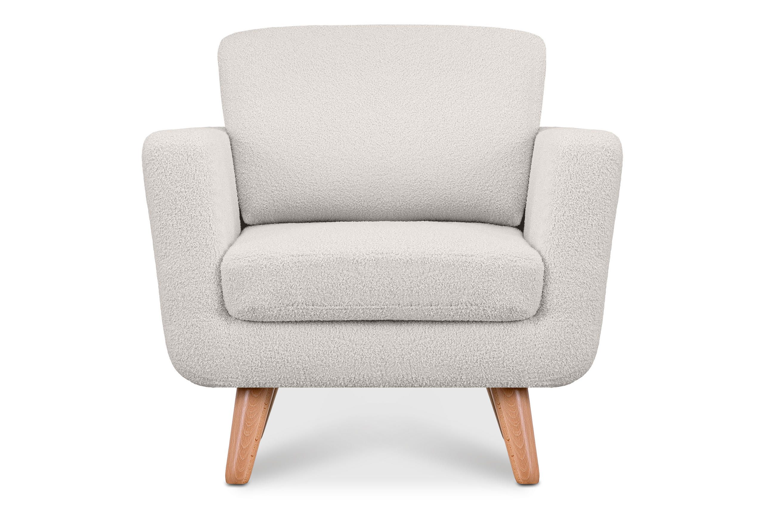 SESSEL TAGIO Massivholz-Beine, weiß - Braun/Weiß, Buchenholz/Textil (86/80/88cm) - KONSIMO®