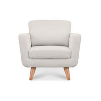 SESSEL TAGIO Massivholz-Beine, weiß - Braun/Weiß, Buchenholz/Textil (86/80/88cm) - KONSIMO®