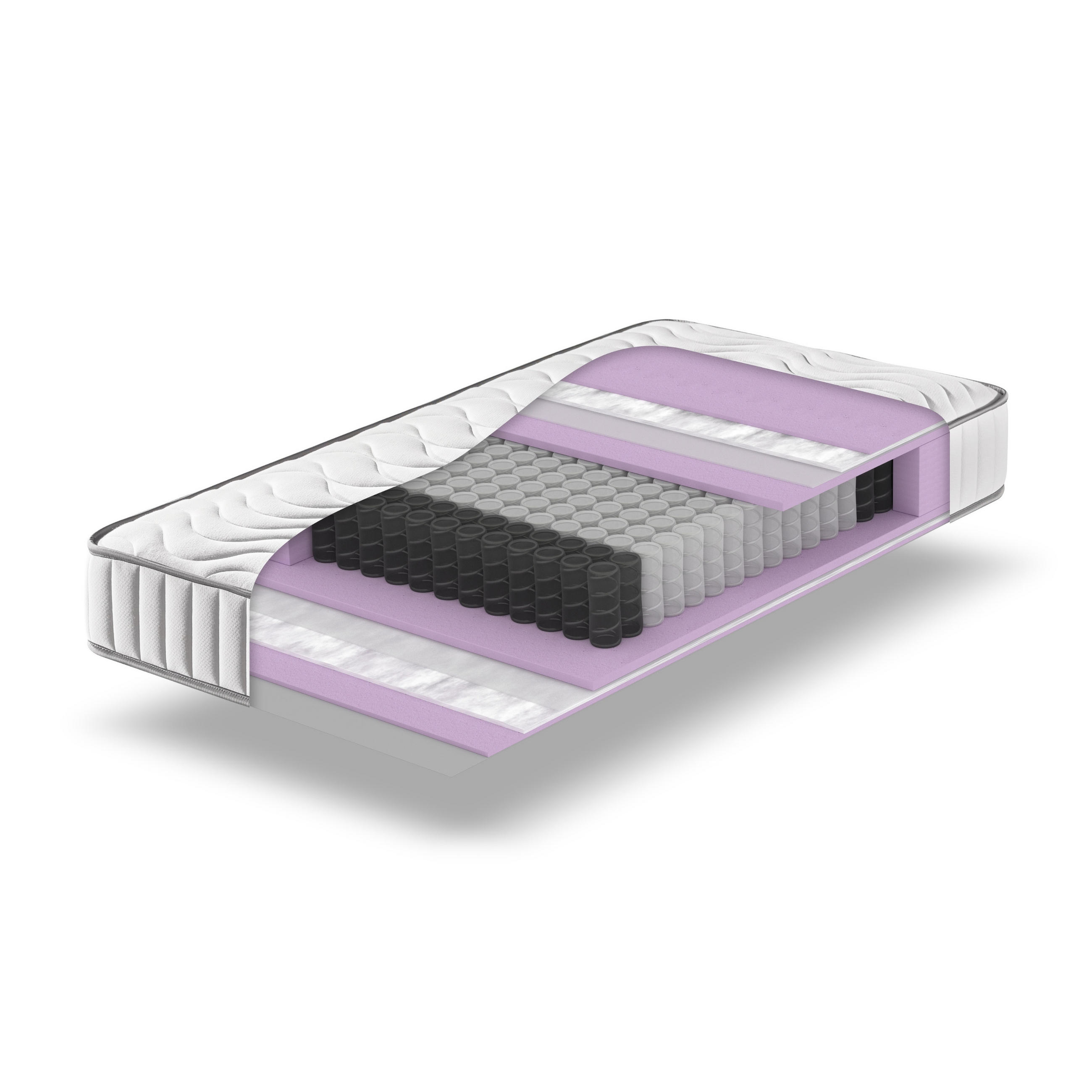 TASCHENFEDERKERNMATRATZE ProVital, Größe: 140x200 - Weiß, Textil (140/200cm) - Betten-ABC